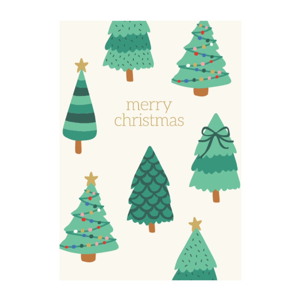 Christmas Greeting Card - Festive Trees